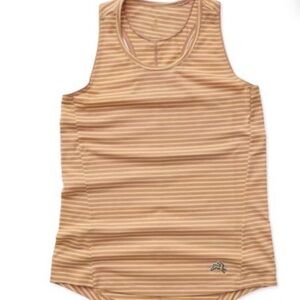 Track Smith Striped Tan and Cream Tank Top